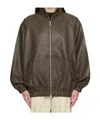The Frankie Shop Bomber Jacket In Brown