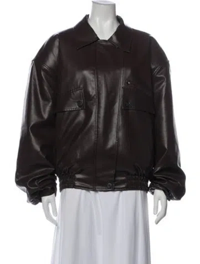 Pre-owned The Frankie Shop Bomber Jacket In Brown