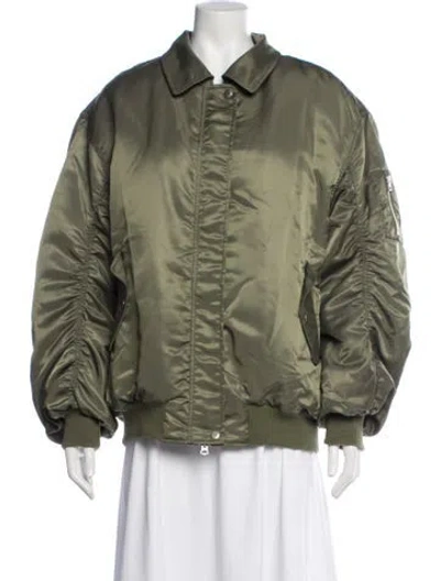 Pre-owned The Frankie Shop Bomber Jacket In Green