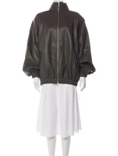 Pre-owned The Frankie Shop Bomber Jacket In Green