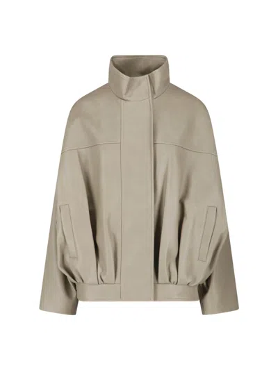 The Frankie Shop Veren Bomber Jacket In Neutral