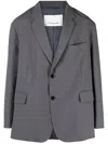 The Frankie Shop ‘beo' Drop Shoulder Single Breasted Blazer In Grey
