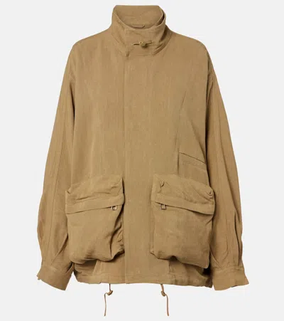 The Frankie Shop Breya Oversized Jacket In Brown