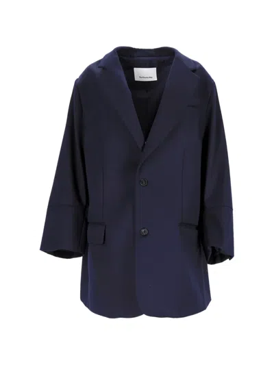 Pre-owned The Frankie Shop Brooklyn Oversized Blazer In Blue