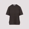 The Frankie Shop Brown Harper Soft Organic Cotton T-shirt In Brown