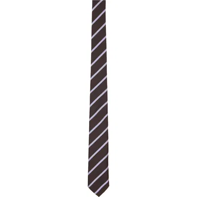 The Frankie Shop Brown Lene Striped Tie