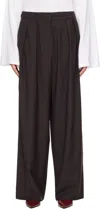 The Frankie Shop Frankie Shop Womens Brown Ripley Wide-leg High-rise Wool-blend Trousers In Brown