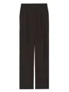The Frankie Shop Brown Tailored Suit Pants With Pleat Detail In Brown