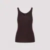 The Frankie Shop Burgundy Rivo Knit Rayon Tank Top In Brown