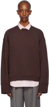 The Frankie Shop Womens Dark Plum Talia Relaxed-fit Cotton-blend Sweatshirt Xs In Dark Plum