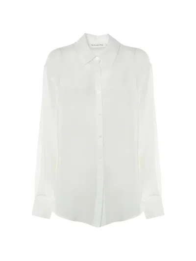 The Frankie Shop Button-down Sheer Shirt In Animal Print