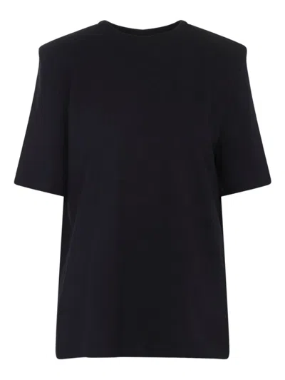 The Frankie Shop Carrington Cotton T-shirt In Black