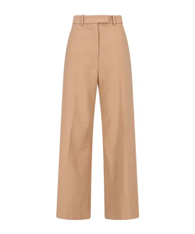 The Frankie Shop Casual Pants With Belt Loops In Brown