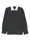 The Frankie Shop Checked Shirt In Gray