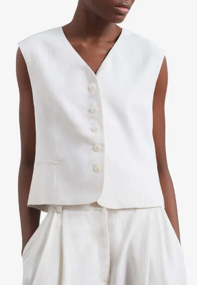 The Frankie Shop Chelsea Tailored Vest In White