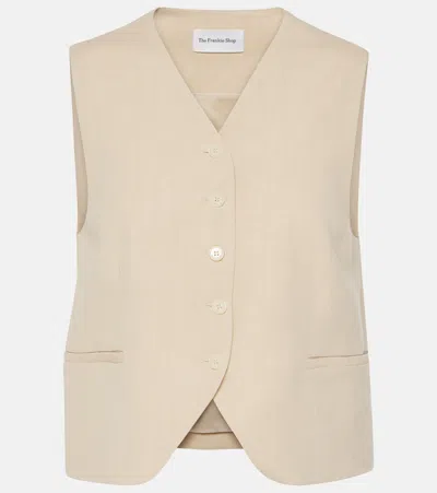 The Frankie Shop Chelsea Vest In Beige