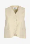 The Frankie Shop Chelsea Vest In Beige