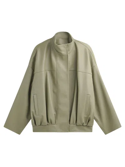 The Frankie Shop Chic Mini Coat For Women In Green
