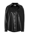 The Frankie Shop Chrissie Faux-leather Shirt