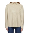 The Frankie Shop Chrissie Faux-leather Shirt