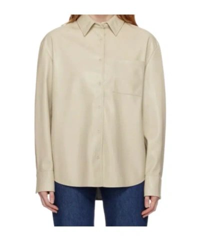 The Frankie Shop Chrissie Faux-leather Shirt