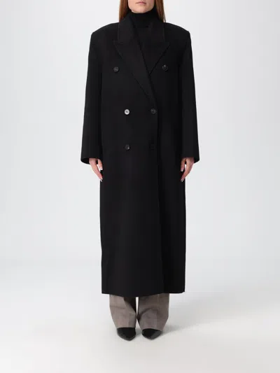 THE FRANKIE SHOP COAT THE FRANKIE SHOP WOMAN COLOR BLACK,H54299002