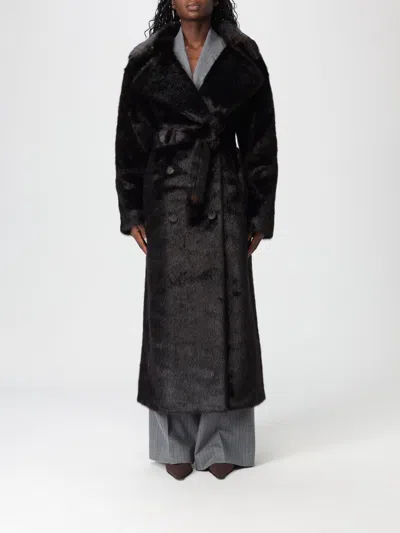 The Frankie Shop Coat  Woman Color Brown In Black