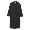The Frankie Shop Jane Double-breasted Coat In Gray