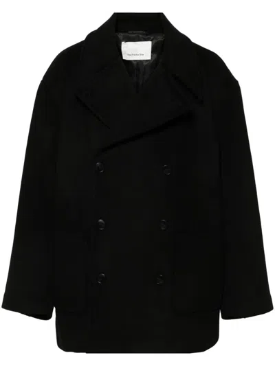 The Frankie Shop Cooper Peacoat In Black