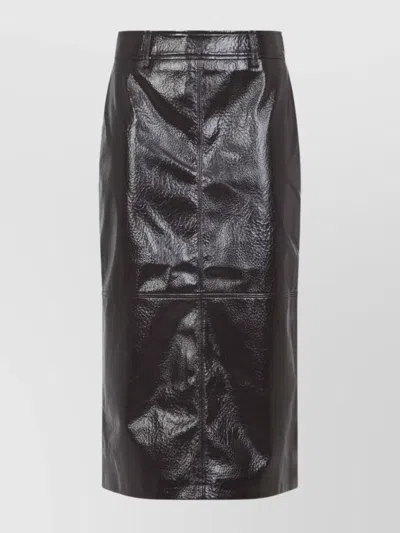 THE FRANKIE SHOP CRACKLED PENCIL SKIRT TEXTURED SURFACE