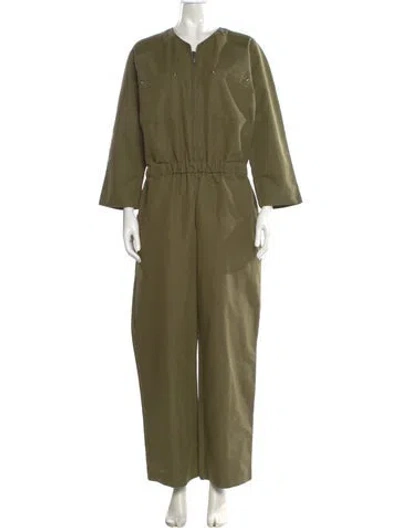 Pre-owned The Frankie Shop Crew Neck Jumpsuit In Green