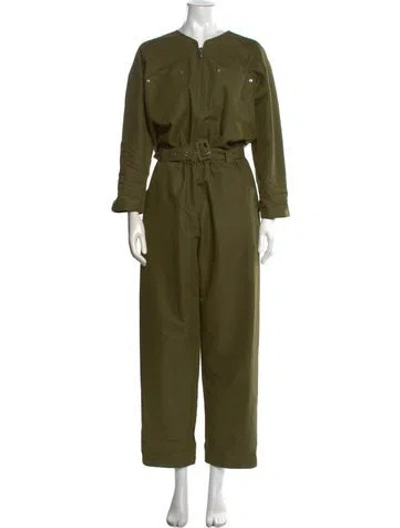 Pre-owned The Frankie Shop Crew Neck Jumpsuit In Green