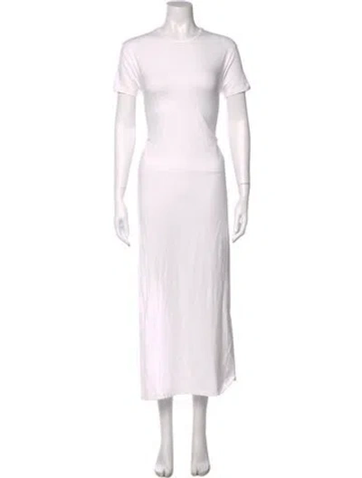 Pre-owned The Frankie Shop Crew Neck Long Dress In Pink