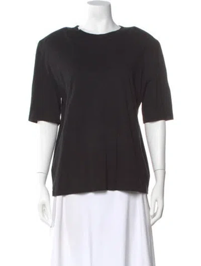Pre-owned The Frankie Shop Crew Neck Short Sleeve T-shirt In Black