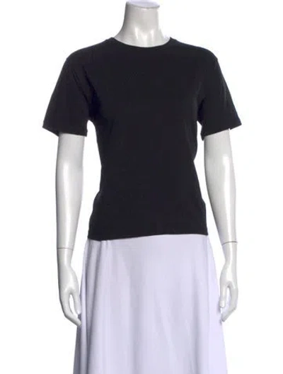 Pre-owned The Frankie Shop Crew Neck Short Sleeve T-shirt In Black