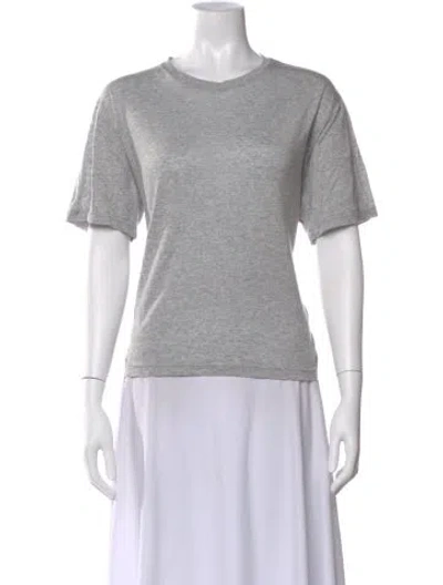 Pre-owned The Frankie Shop Crew Neck Short Sleeve T-shirt In Gray
