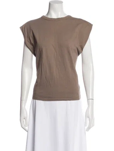 Pre-owned The Frankie Shop Crew Neck Short Sleeve T-shirt In Neutral