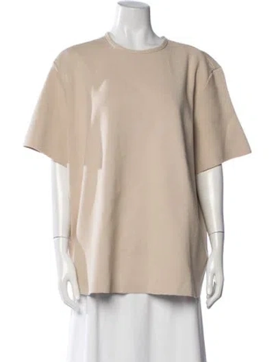 Pre-owned The Frankie Shop Crew Neck Short Sleeve T-shirt W/ Tags In Neutrals