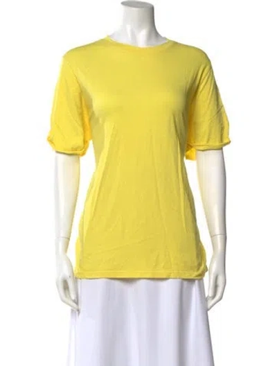Pre-owned The Frankie Shop Crew Neck Short Sleeve T-shirt In Yellow