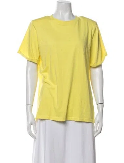 Pre-owned The Frankie Shop Crew Neck Short Sleeve T-shirt In Yellow