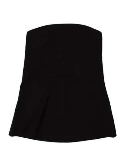 Pre-owned The Frankie Shop Crew Neck Sleeveless Crop Top In Black