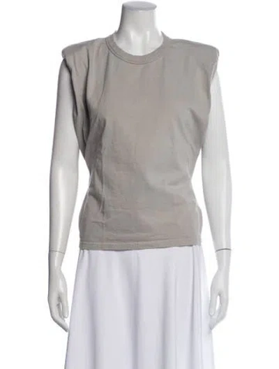 Pre-owned The Frankie Shop Crew Neck Sleeveless T-shirt In Neutral
