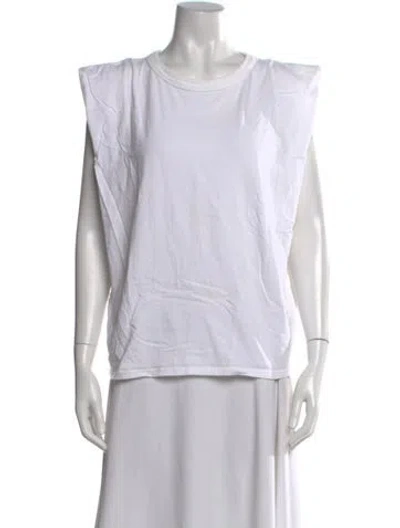 Pre-owned The Frankie Shop Crew Neck Sleeveless T-shirt In White