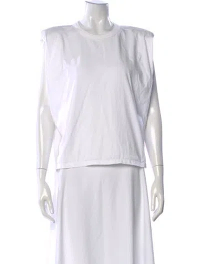 Pre-owned The Frankie Shop Crew Neck Sleeveless T-shirt In White