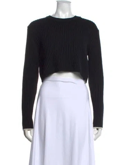 Pre-owned The Frankie Shop Crew Neck Sweater In Black