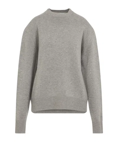 The Frankie Shop Round-neck Wool Sweatshirt In Gray