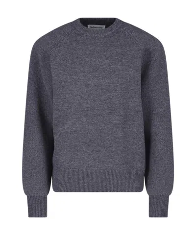 The Frankie Shop Crew-neck Long-sleeve Sweater In Blue
