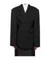 The Frankie Shop Crosby Wrap Blazer In Black
