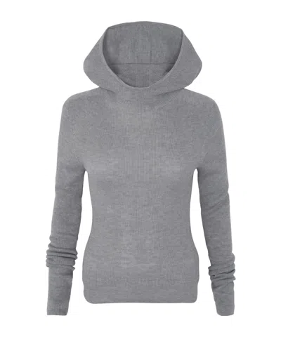 The Frankie Shop Danae Hooded Knit Top - Grey