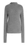The Frankie Shop Danae Hooded Knit Top In Grey